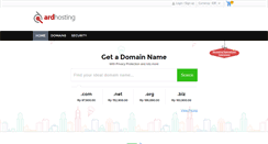 Desktop Screenshot of domain.ardhosting.com
